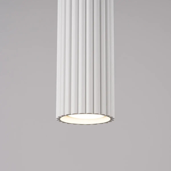Potrójna lampa wisząca KARBON SL.1538 ryflowana podłużna biała