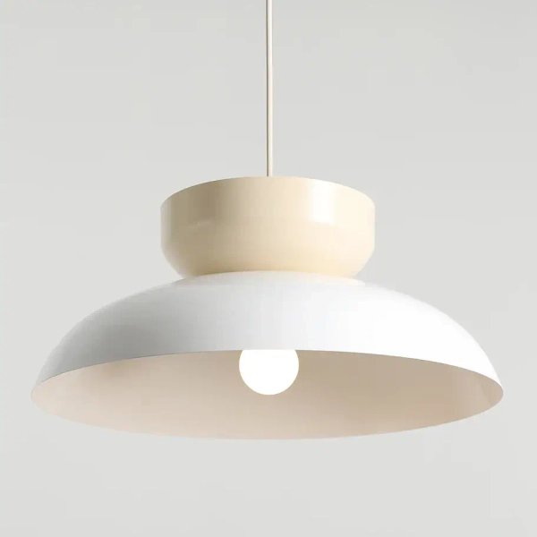 Salonowa lampa wisząca ALDO 1152G2_9_J metalowa biała beżowa