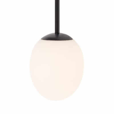 Sufitowa lampa łazienkowa Ice Egg 8124 IP44 jajo metalowa biały czarny