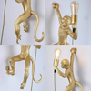 Kinkiet na ścianę małpka Monkey ABR-KAR3-G Abruzzo ozdobny złoty