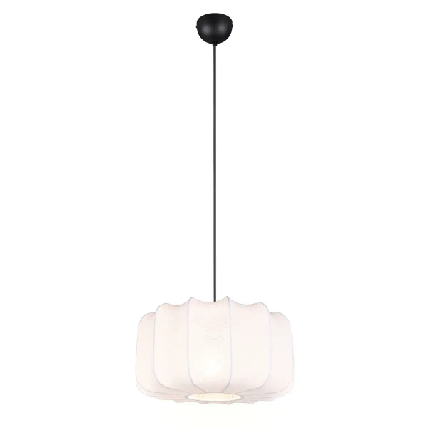 Salonowa lampa wisząca MADELINE R31971901 materiałowa czarny biały