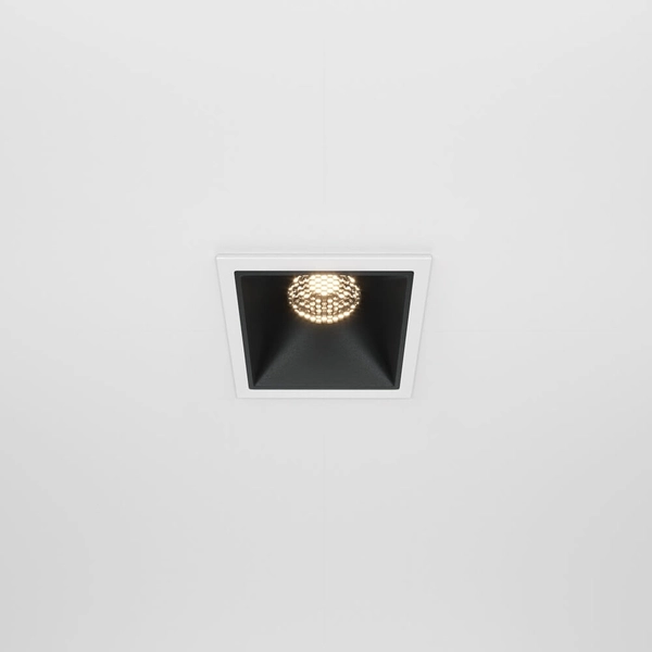 Lampa sufitowa Alfa DL043-01-10W3K-D-SQ-WB LED 10W 3000K wpust biały czarny