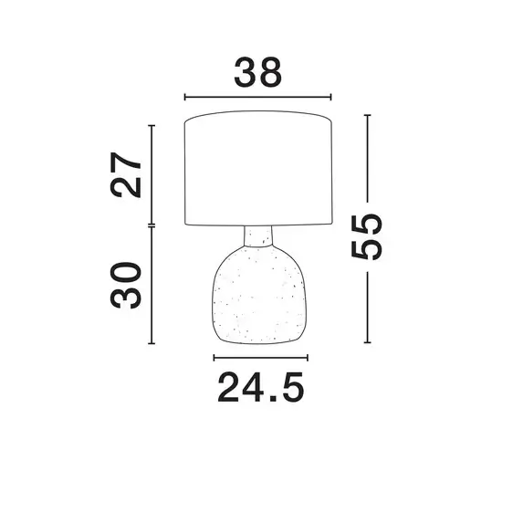 Lampa stołowa papierowa CANZURO LE45290 na stolik beżowa brązowa