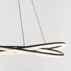 Lampa zwisająca do salonu ILAVE LE44323 LED 68W 3000K wstęga czarna