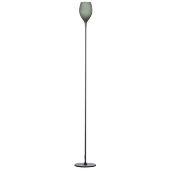 Szklana lampa podłogowa Izza stojąca zielona czarna