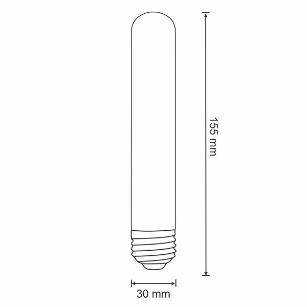 Żarówka dekoracyjna rurka Vintage Amber 313065 Polux T30 LED 3,6W E27 tuba 220lm 230V biała ciepła