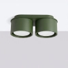 Plafon do salonu MODO oliwkowy SL.2463 2xGx53 metalowy downlight