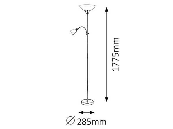 Stojąca lampa pokojowa Diana 4068 podłogowa brąz biała