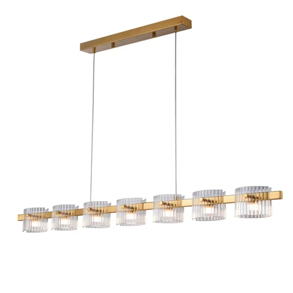 Lampa wisząca geometryczna BACCIO ST-DL8520 złota metalowa szlana LED 21W 3000K 7-punktowa