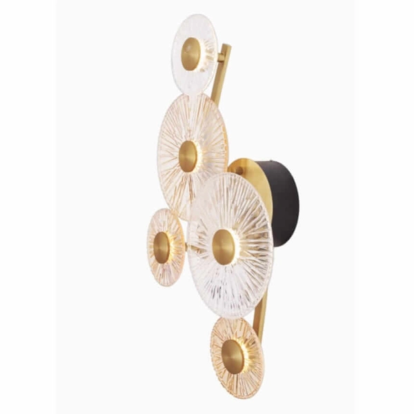 Ścienna lampa Allure W0357 LED 5W 3000K szklana bursztynowa przezroczysta