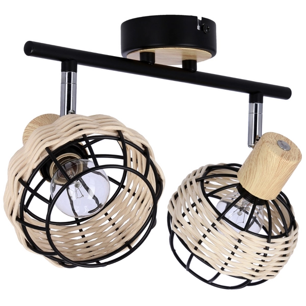 Lampa sufitowa Tajga 92-12203 Candellux na listwie drewniana czarna