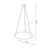 Zwisająca lampa Yoli SL.1213 kule bańki do salonu czarna biała