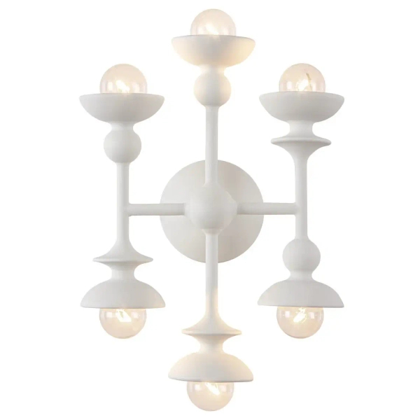 Świecznikowa lampa ścienna Cadence QN-CADENCE-6WB-WHT do salonu biały