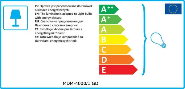 LAMPA wisząca SARAH MDM-4000/1 GD Italux druciana OPRAWA szklana kula ball ZWIS loft kapelusz złoty biały