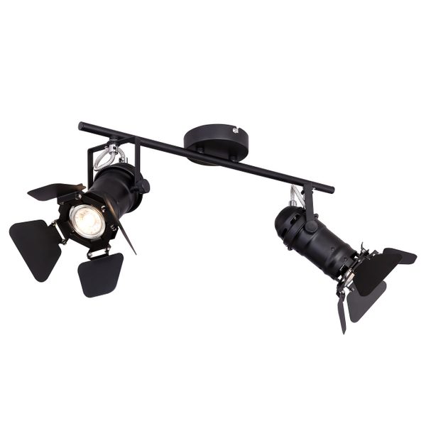 Regulowana lampa sufitowa retro EGON 54650-2B czarny