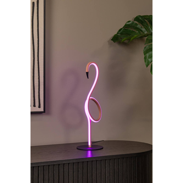 Dekoracyjna lampa stołowa FLAMINGO 05545/06/66 LED 5,5W RGB różowa