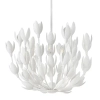 Żyrandol do salonu Flora QN-FLORA3-WHT kwiaty metalowe białe
