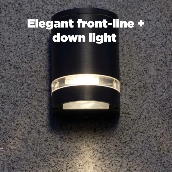 Zewnętrzna LAMPA ścienna FOCUS 5604101118 Lutec metalowa OPRAWA elewacyjny kinkiet tuba IP44 szara