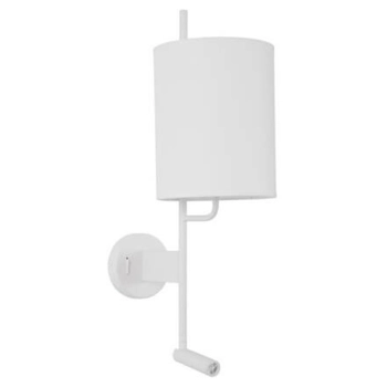 Hotelowy kinkiet nowoczesny Brunete z abażurem LED 3W biały