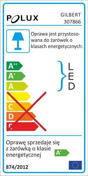 Zewnętrzna LAMPA ścienna GILBERT 307866 Polux elewacyjna OPRAWA prostokątna LED 20W 3000K outdoor IP44 czarna