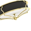 Sufitowa LAMPA plafon Stesso PL Gold / Nero M Orlicki Design klasyczna OPRAWA okrągła plafoniera abażurowa czarna złota