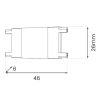 Prosty łącznik do szyn magnetycznych Slim Magnetic ML2215 czarny