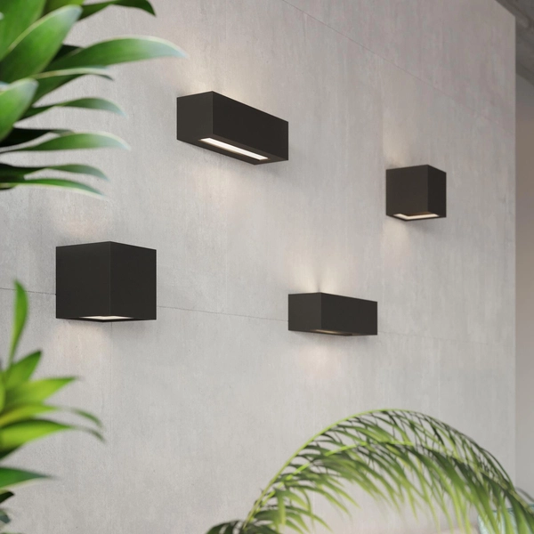 LAMPA ścienna SL.0878 ceramiczna OPRAWA prostokątny kinkiet listwa czarna