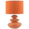 Ceramiczna stołowa lampa Discus DIS4211 abażurowa pomarańczowa