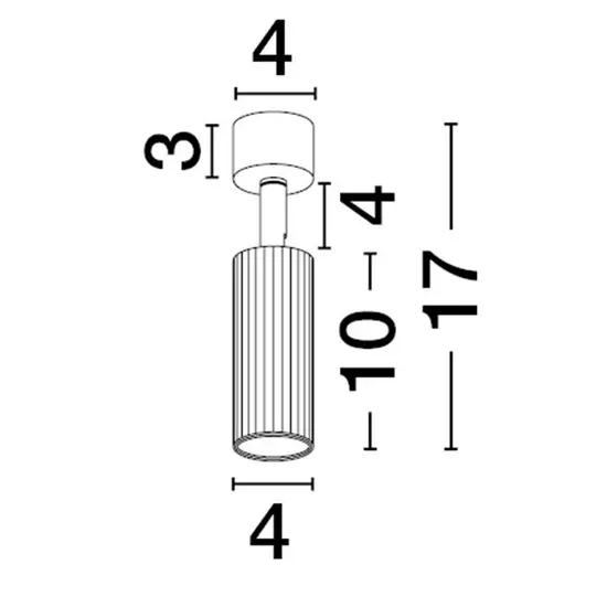 Regulowana tuba sufitowa SELMORA LE45644 biała
