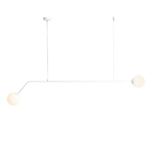 Modernistyczna lampa wisząca PURE 1064H Aldex szklane kule zwis biały
