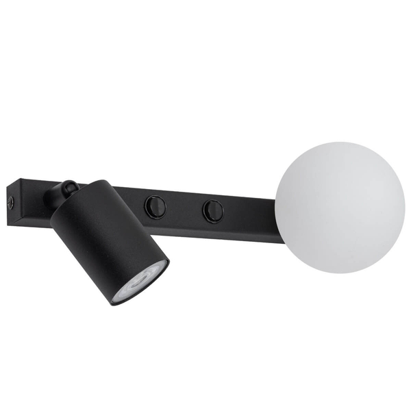 Naścienna lampa regulowana Vox 10148 bubble tubka czarna biała