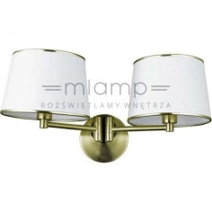 Kinkiet lampa ścienna IBIS 22-01309 metalowa abażurowa patyna ecru