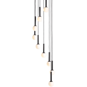 Lampa wisząca Riu 9 1117N1 Aldex kasakda balls kule czarne