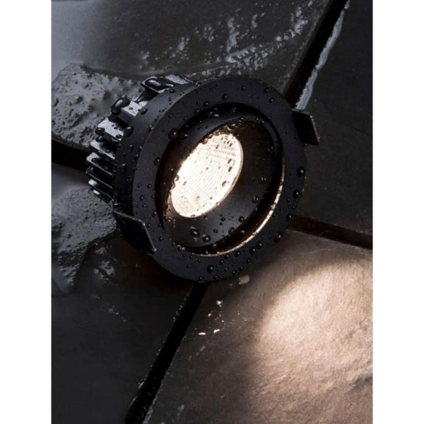Wpuszczane oczko sufitowe MALLORCA czarne LE61579 LED 12W 3000K IP65 na taras