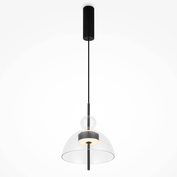 Lampa wisząca Bangkok MOD185PL-L6B3K1 LED 12W 3000K czarny przezroczysty