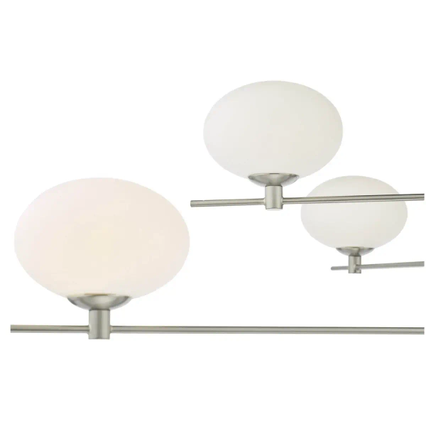 Wisząca lampa kulista Jasper JAS0646 kule do jadalni nikiel biała