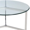Owalny stolik do salonu Hamptons HP-CT1120S Cosmolight przezroczysty