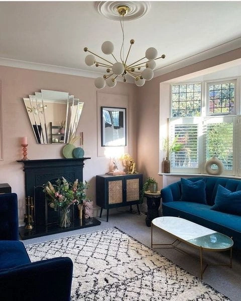 Żyrandol eklektyczny Ursa URS2335 Dar Lighting molekuły złoty opal