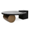 Marmurowy stolik DANTE MM001501100375 czarny złoty do salonu 110cm