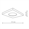 Sufitowa LAMPA wpuszczana LAGOS LP-440/1RS BK square Light Prestige metalowa OPRAWA kwadratowa WPUST podtynkowy IP65 czarna