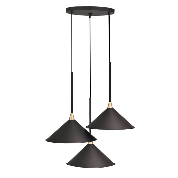 Potrójna lampa wisząca Merto 5066 Shilo metalowa do kuchni czarna