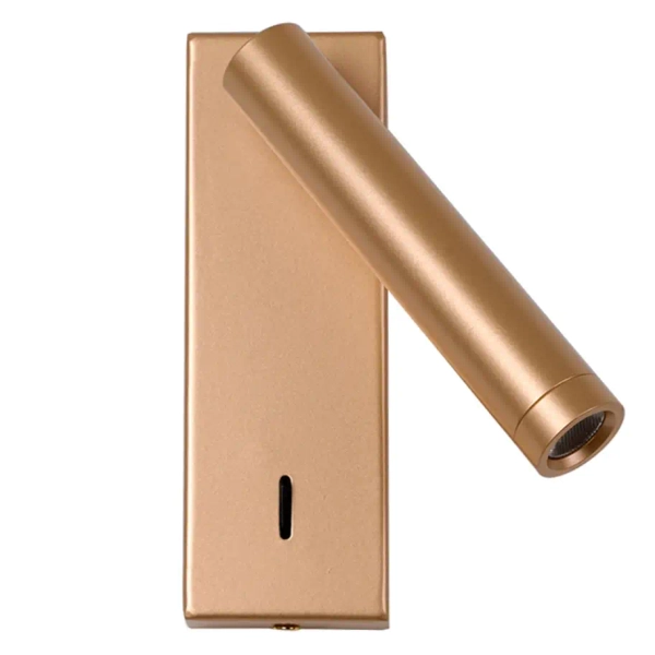 Biurowa lampa naścienna Cali WL-21017-GD LED 2,5W 3000K tubka złota