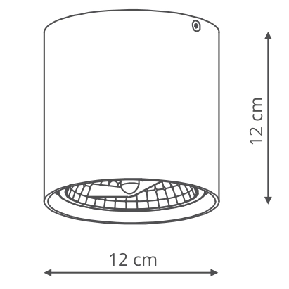 Downlight LAMPA sufitowa CALDA 1 LP-9R20/1SM BK Light Prestige metalowa OPRAWA natynkowa SPOT tuba czarna