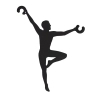 Uchwyt dekoracyjny do przewodów ACROBAT 11794 metalowy czarny
