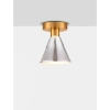 Szklana lampa sufitowa SARDUNO LE45143 LED 8W 3000K złoto szara