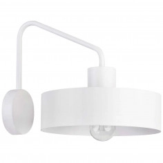 Kinkiet LAMPA ścienna JUMBO 31536 Sigma metalowa OPRAWA okrągła na wysięgniku biała
