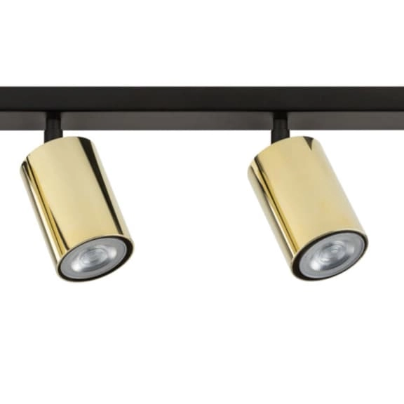 Regulowane reflektorki sufitowe Zoom 33509 Sigma tuba metalowe złote