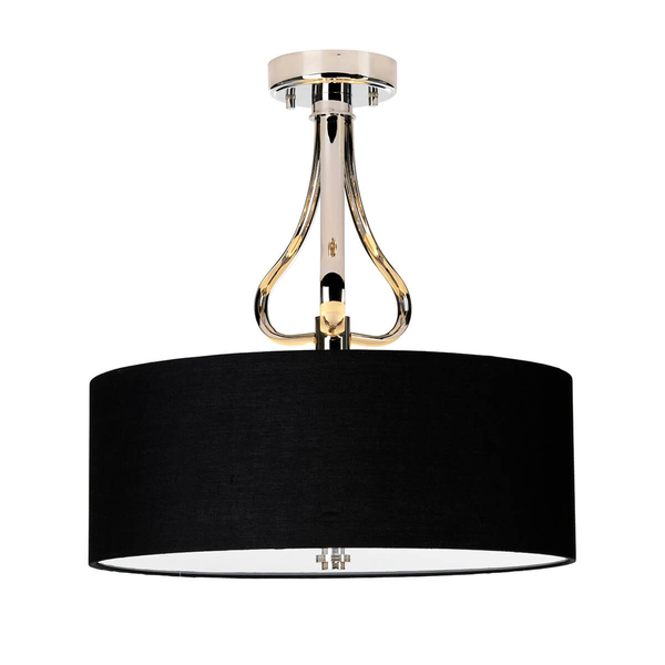 Lampa sufitowa Falmouth BATH-FALMOUTH-SF-PC Elstead półplafon IP44 chrom czarny