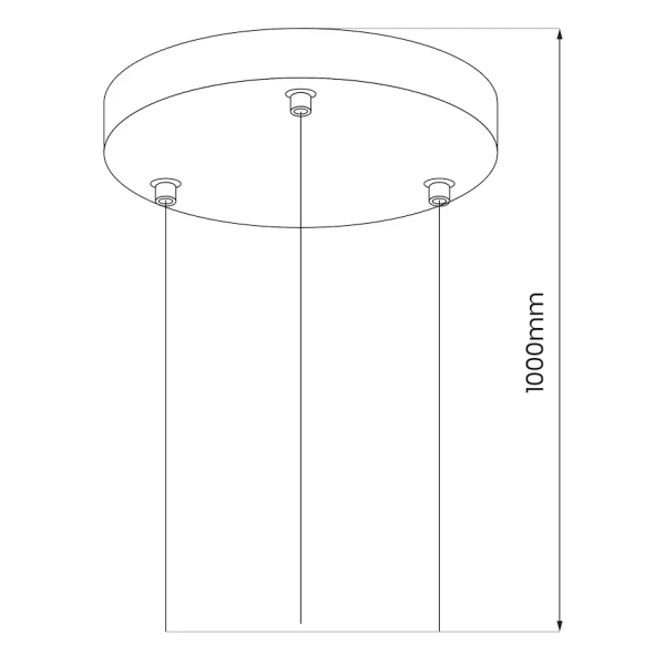 Zawiesie do lamp sufitowych MAQ ML0444 okrągłe czarne