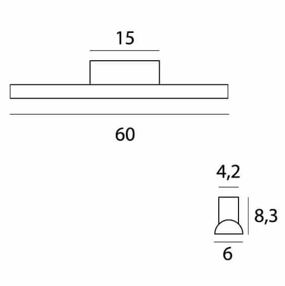 Sufitowa lampa na przedpokój Tampa C0241 Maxlight LED 18W 3000K IP44 czarny